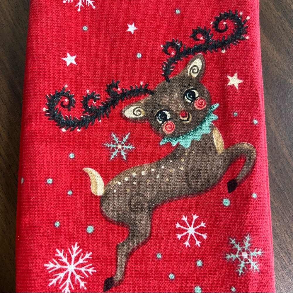 Johanna Parker Christmas Kitchen Linens Reindeer Set